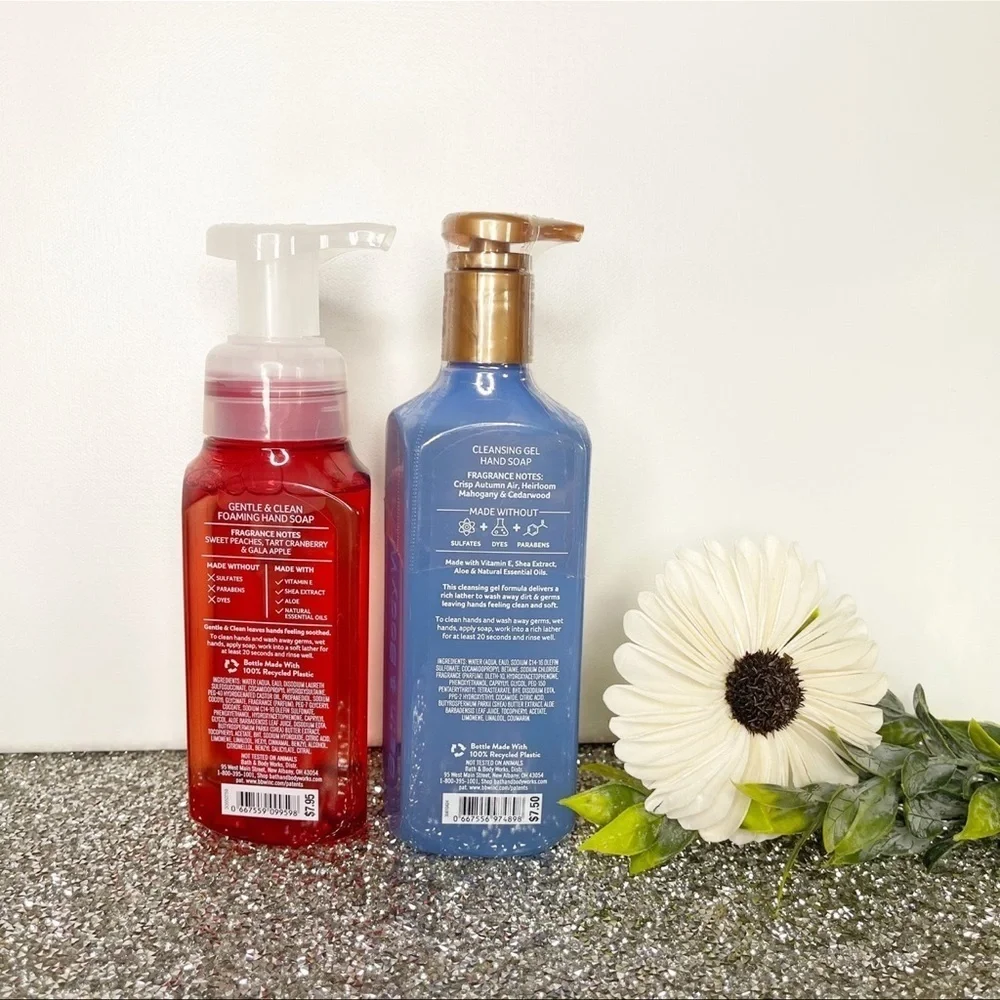 Bath & Body Works Hand Soap Cranberry Punch & Flannel Winter Scents Nwt